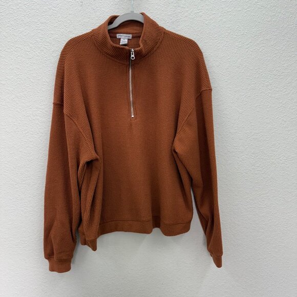 Better Together Waffle Knit 1/4 Quarter Zip Pullover Sweatshirt Womens size XL - Picture 1 of 8
